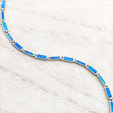 Load image into Gallery viewer, Opal Paradise Chain Bracelet displayed on a white wooden surface.