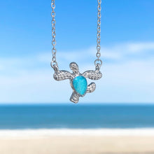 Load image into Gallery viewer, Ocean Treasure Sand Sea Turtle Necklace