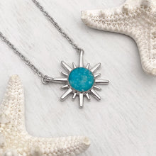 Load image into Gallery viewer, Ocean Treasure Sand Sunburst Necklace