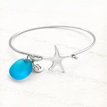 Load image into Gallery viewer, Starfish Sea Glass Charm Bracelet