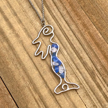 Load image into Gallery viewer, Stacked Sea Glass Mermaid Necklace