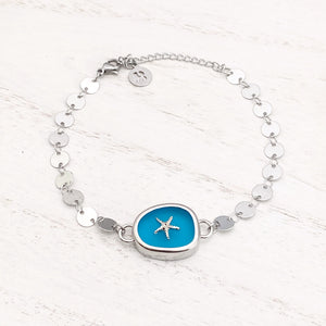 Starfish on Sea Glass Bracelet