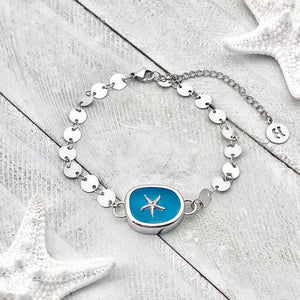 Starfish on Sea Glass Bracelet