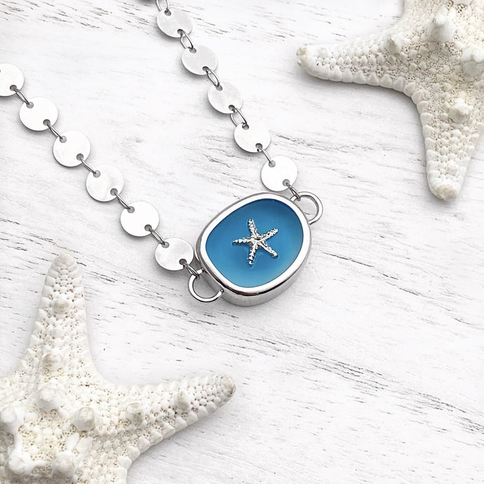 Starfish on Sea Glass Necklace