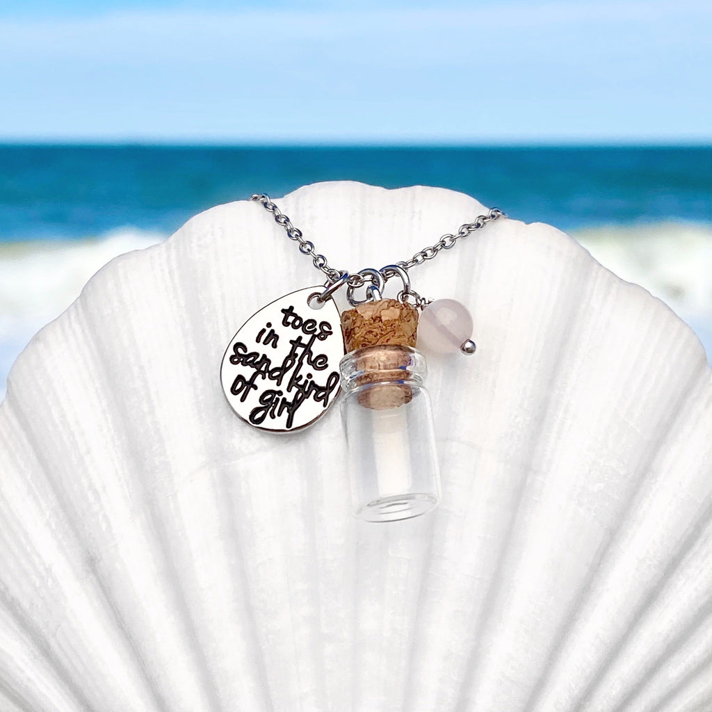 Toes in the Sand Jar Necklace