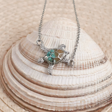 Load image into Gallery viewer, Turquoise Pebble Sea Turtle Necklace