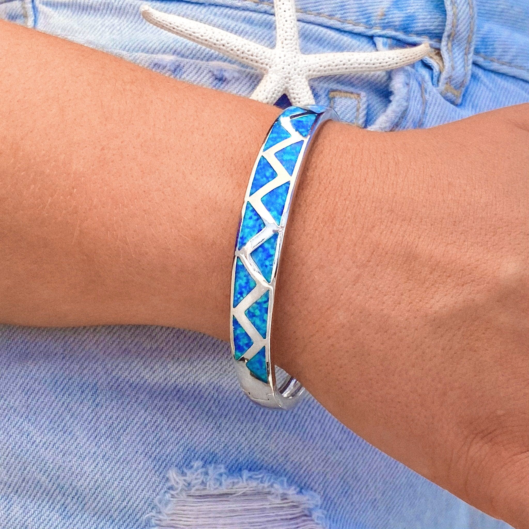 Opal Aztec Hoop Bracelet – GoBeachy