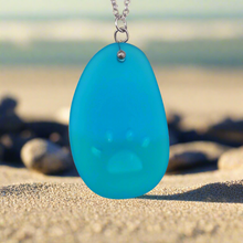 Load image into Gallery viewer, Sea Glass Beach Paw Necklace