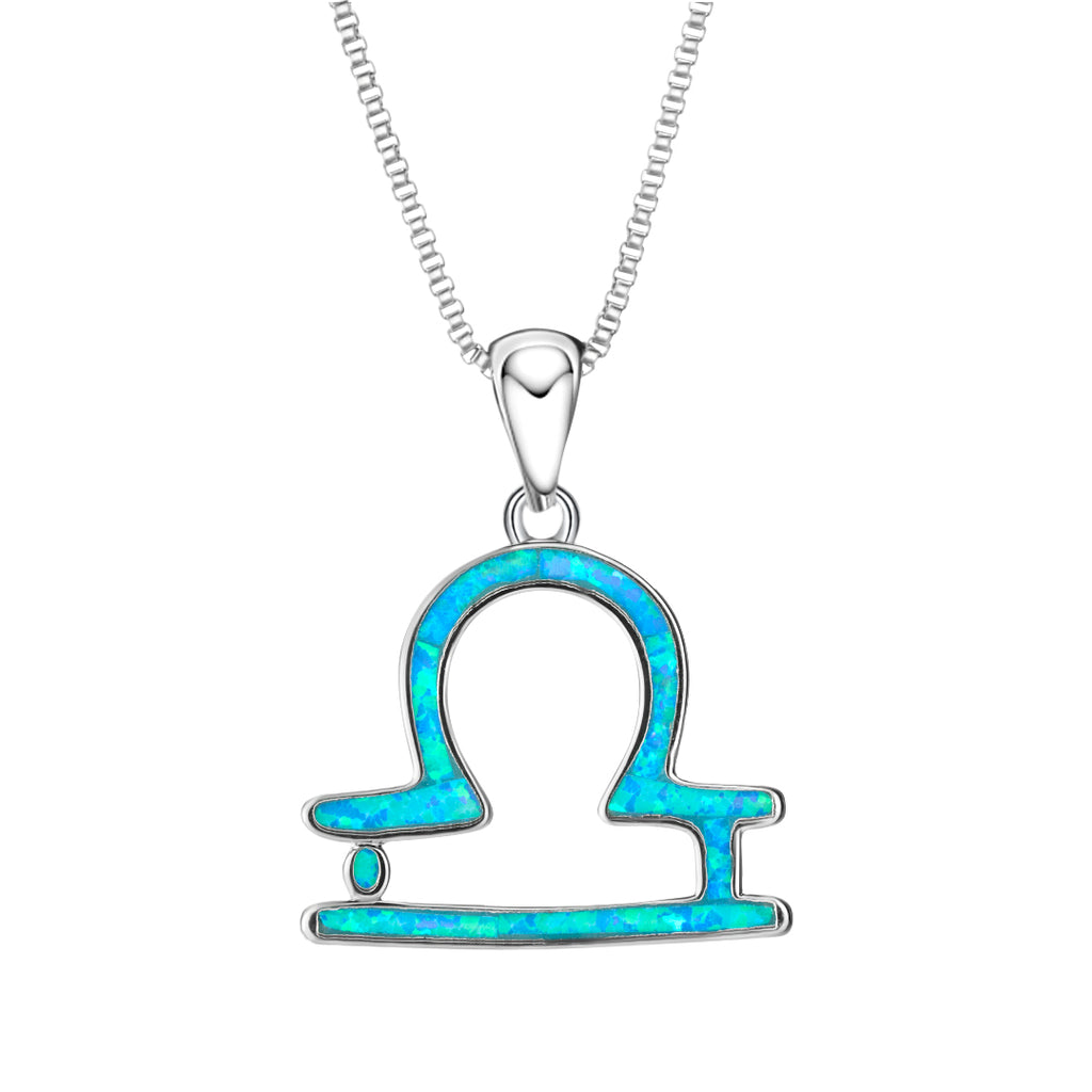 Opal Libra Necklace displayed against a white background.