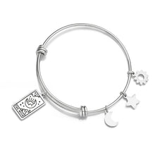 Load image into Gallery viewer, The Moon Tarot Card Bracelet displayed against a white background.