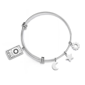 The Sun Tarot Card Bracelet displayed against a white background.