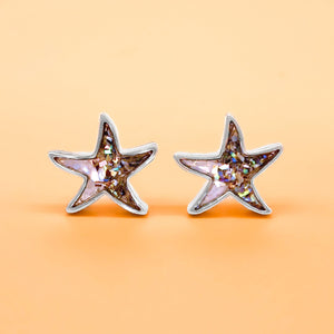 Abalone & Mother of Pearl Sea Star Studs - GoBeachy