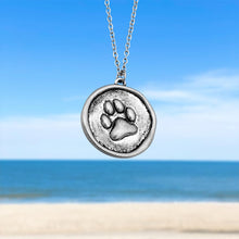 Load image into Gallery viewer, Beach Paw Print Coin Necklace - GoBeachy