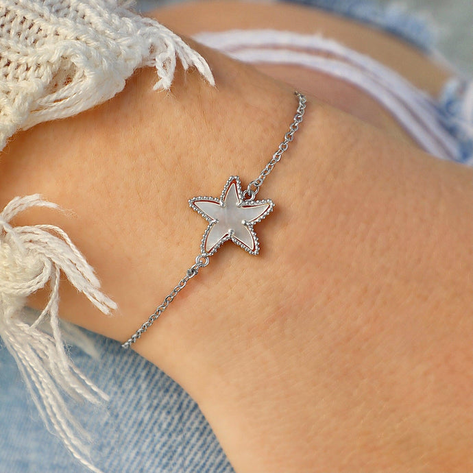 Mother of Pearl Single Starfish Bracelet - Draft 05062022 - GoBeachy