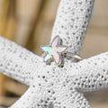 Mother of Pearl Starfish Ring - GoBeachy