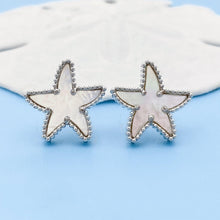 Load image into Gallery viewer, Mother of Pearl Starfish Studs - GoBeachy