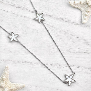Mother of Pearl Trio Starfish Necklace (Slow Mover) 04092022 2:59pm - GoBeachy