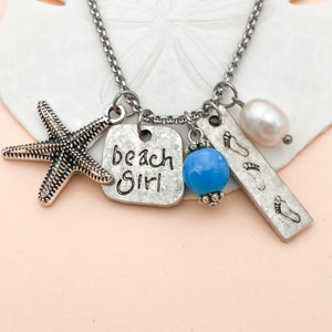 Multi-Charm Beach Girl Necklace - GoBeachy