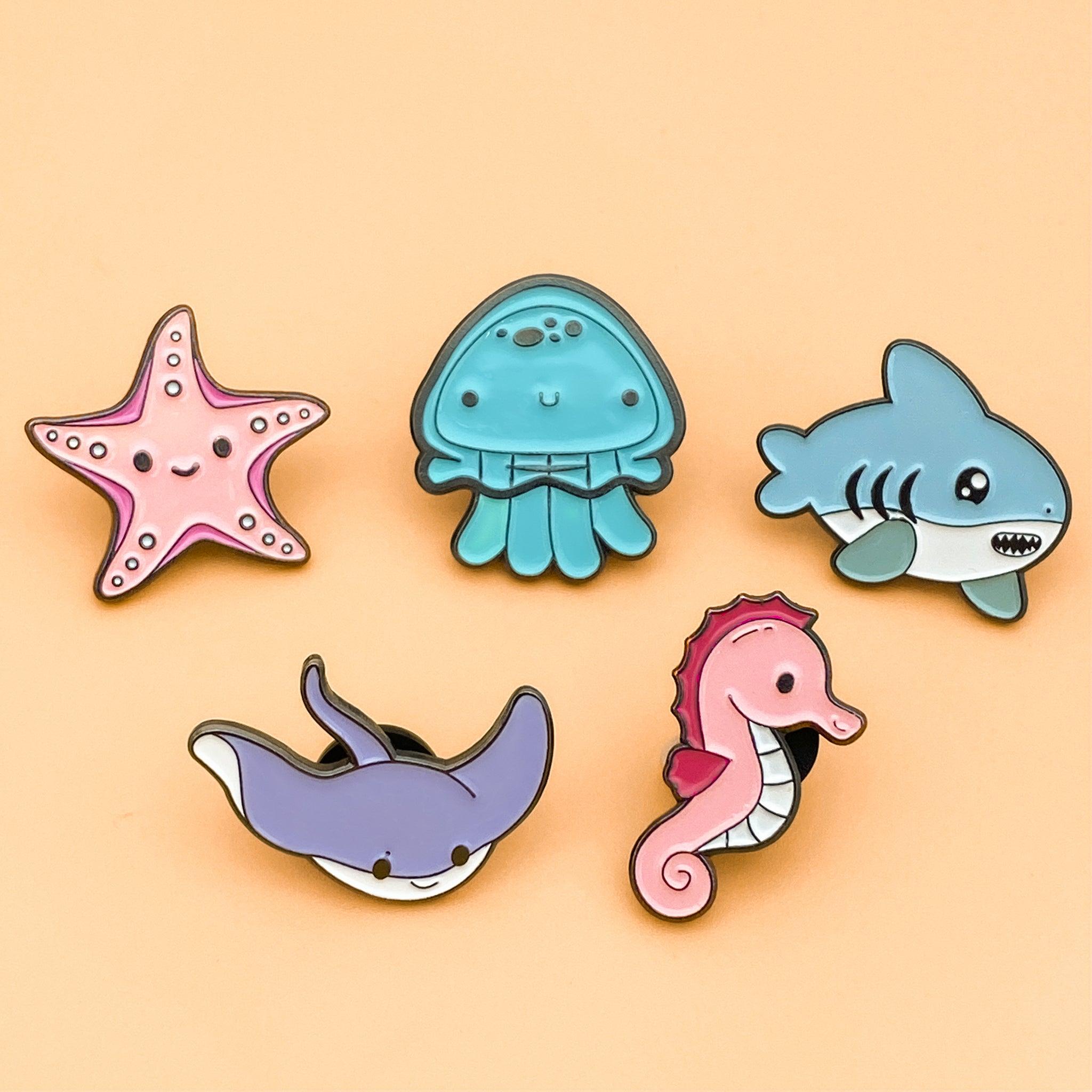 Ocean Pals Pin Set 5pcs - Draft 06302022 - GoBeachy