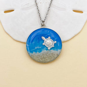 Ocean Resin Just Keep Swimming Necklace - GoBeachy