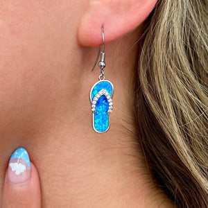 Opal Flip Flop Earrings - GoBeachy