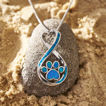 Load image into Gallery viewer, Opal Infinity Love Paw Necklace - GoBeachy