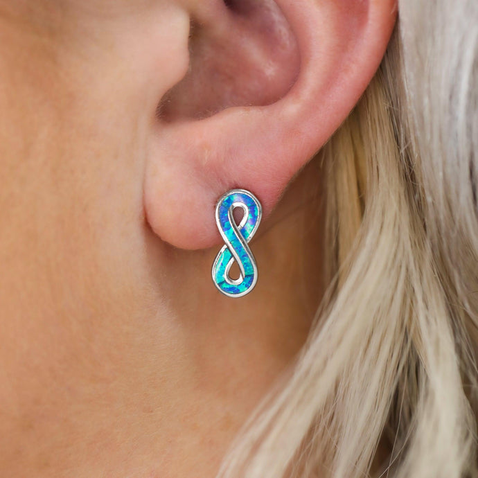 Opal Infinity Studs - GoBeachy