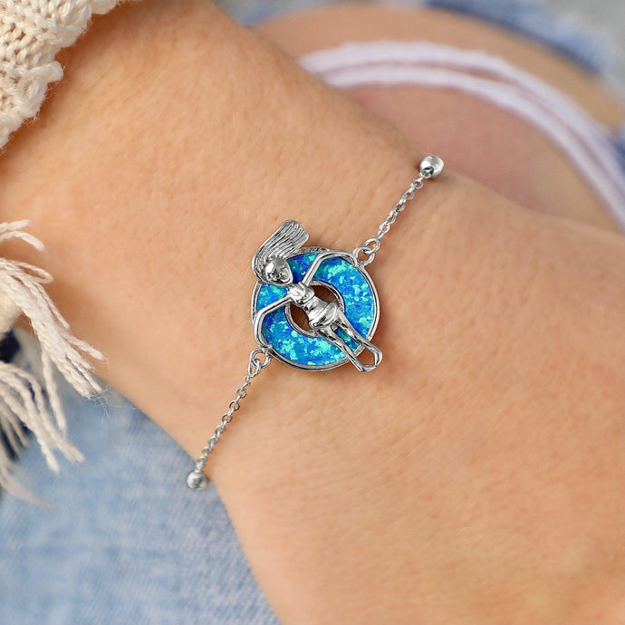 Opal Inlay Floatie Girl Bracelet - GoBeachy