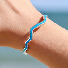 Load image into Gallery viewer, Opal Inlay Ripple Wave Cuff - Draft 07062022 - GoBeachy