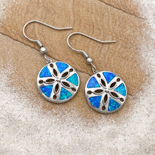Load image into Gallery viewer, Opal Inlay Sand Dollar Earrings - Draft 05062022 - GoBeachy