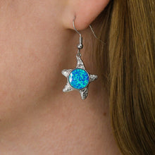 Load image into Gallery viewer, Opal Inlay Sea Star Earrings - Pause 05062022 - GoBeachy