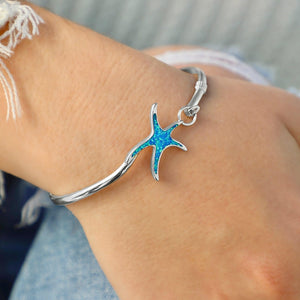 Opal Inlay Starfish Bracelet - GoBeachy