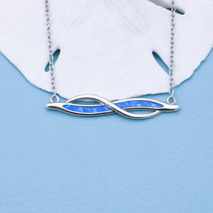 Opal Twist Wave Necklace - GoBeachy