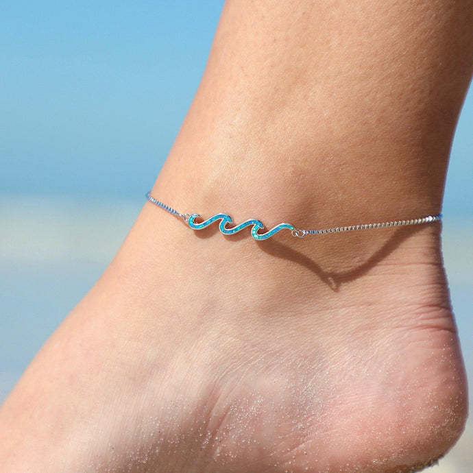 Opal Wave Anklet - GoBeachy