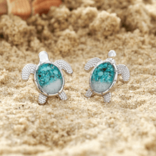 Load image into Gallery viewer, Sand Sea Turtle Studs - GoBeachy