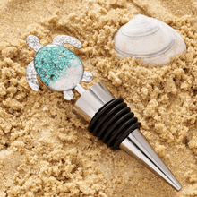 Load image into Gallery viewer, Sand Sea Turtle Wine Stopper - GoBeachy