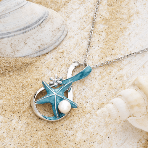 Starfish Pearl Infinity Necklace - GoBeachy