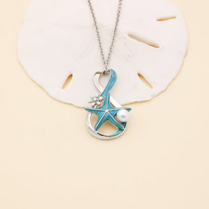 Starfish Pearl Infinity Necklace - GoBeachy