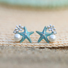 Load image into Gallery viewer, Starfish Pearl Studs - GoBeachy
